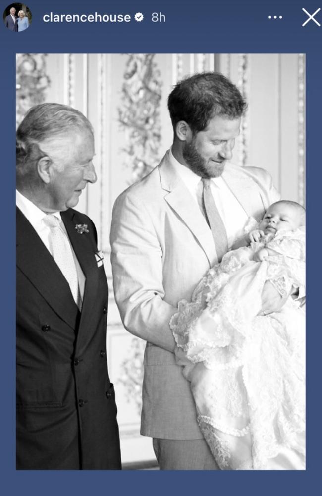 Prince Charles and Camilla posted the sweet image to their official Instagram Story. Picture: Instagram.