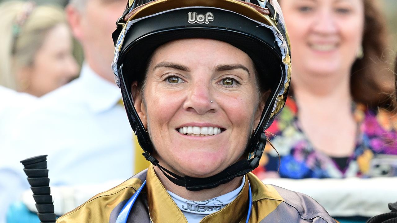 Jockey Nikita Beriman loved her “magical” chopper ride from Brisbane to the Gold Coast last Saturday and wants to do it again. Picture: Grant Peters, Trackside Photography