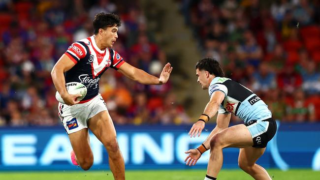 The youngster (left) has been in good form for the Roosters. (Photo by Chris Hyde/Getty Images)