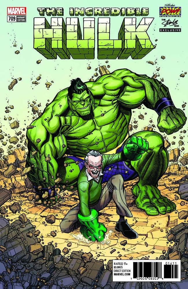 Stan Lee takes off The Incredible Hulk in the Marvel Comics. picture: Supplied