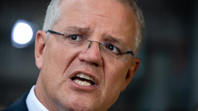 Australian Prime Minister Scott Morrison says Labor’s refugee plan is a “betraya­l of priorities”. Picture: Richard Wainwright/AAP