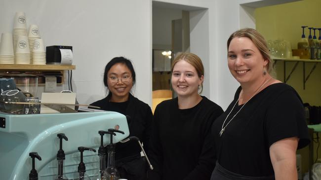 Grace and Whiskers staff Ann Zhao, Chevy Corbet and Erin Reddan.