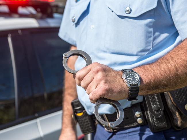 NSW police Handcuffs arrest. 07 October 2016