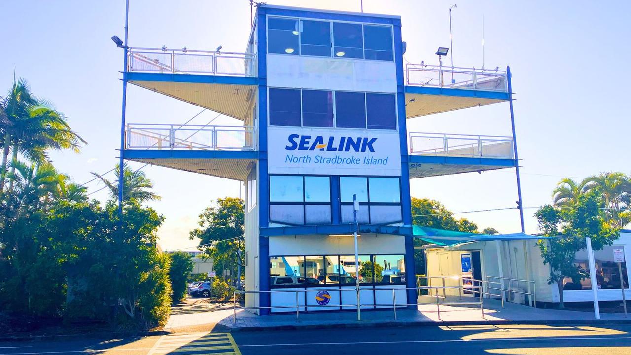 The Sealink Tower at Toondah Harbour was sourced from Expo ‘88 and will be overhauled under the Sealink concept. Picture: Sealink