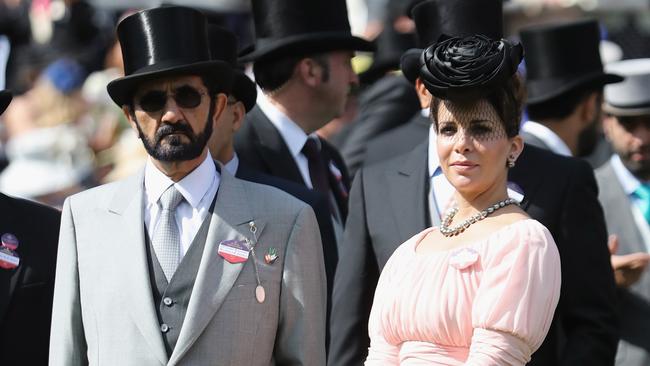 Sheik Mohammed Bin Rashid Al Maktoum, and Princess Haya bint Al Hussein. Picture: Getty Images