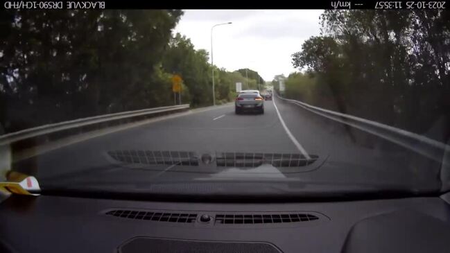 P-plater cut off twice at Oxenford exit