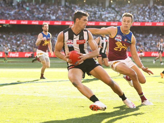 Scott Pendlebury during the 2023 grand final. Picture: Michael Willson/AFL Photos via Getty Images.