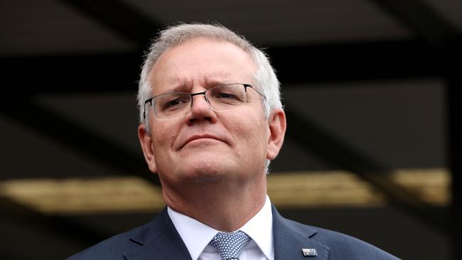 Prime Minister Scott Morrison said the cyber attack showed the need for new laws to protect critical infrastructure. Picture: NCA NewsWire / Damian Shaw