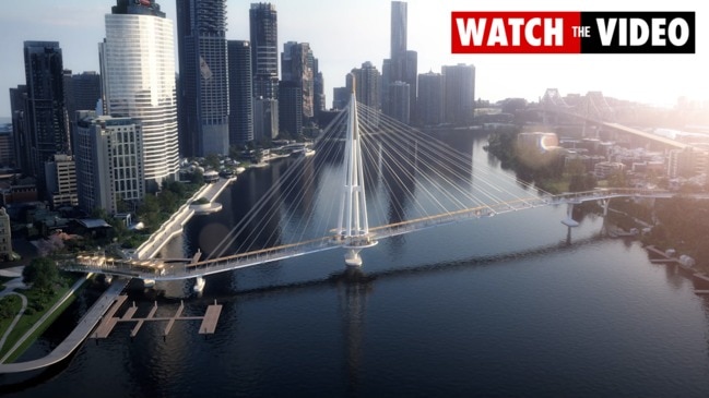 Fly-through of Kangaroo Point green bridge