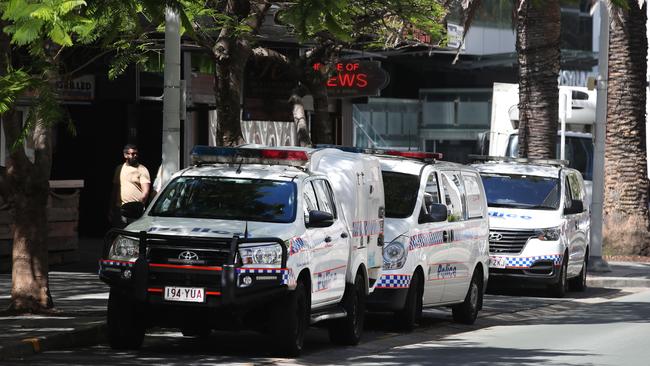 The fight occurred along Orchid Ave, outside Cocktails Nightclub in Surfers Paradise. Picture Glenn Hampson