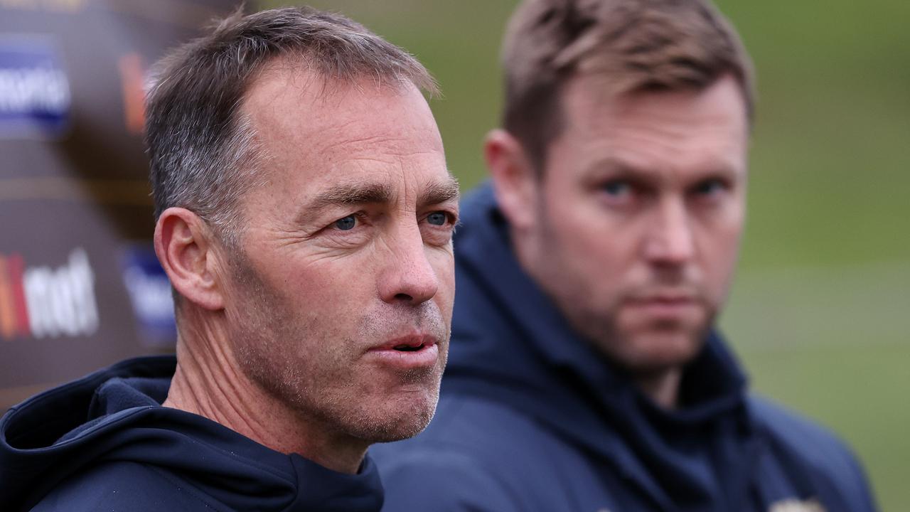 Alastair Clarkson and Sam Mitchell. Picture: Michael Klein