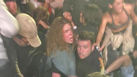 During the crowd surge hundreds of concertgoers were injured. Picture: Twitter.