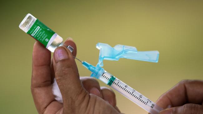 A nurse prepares a Covid vaccine. Picture: AFP