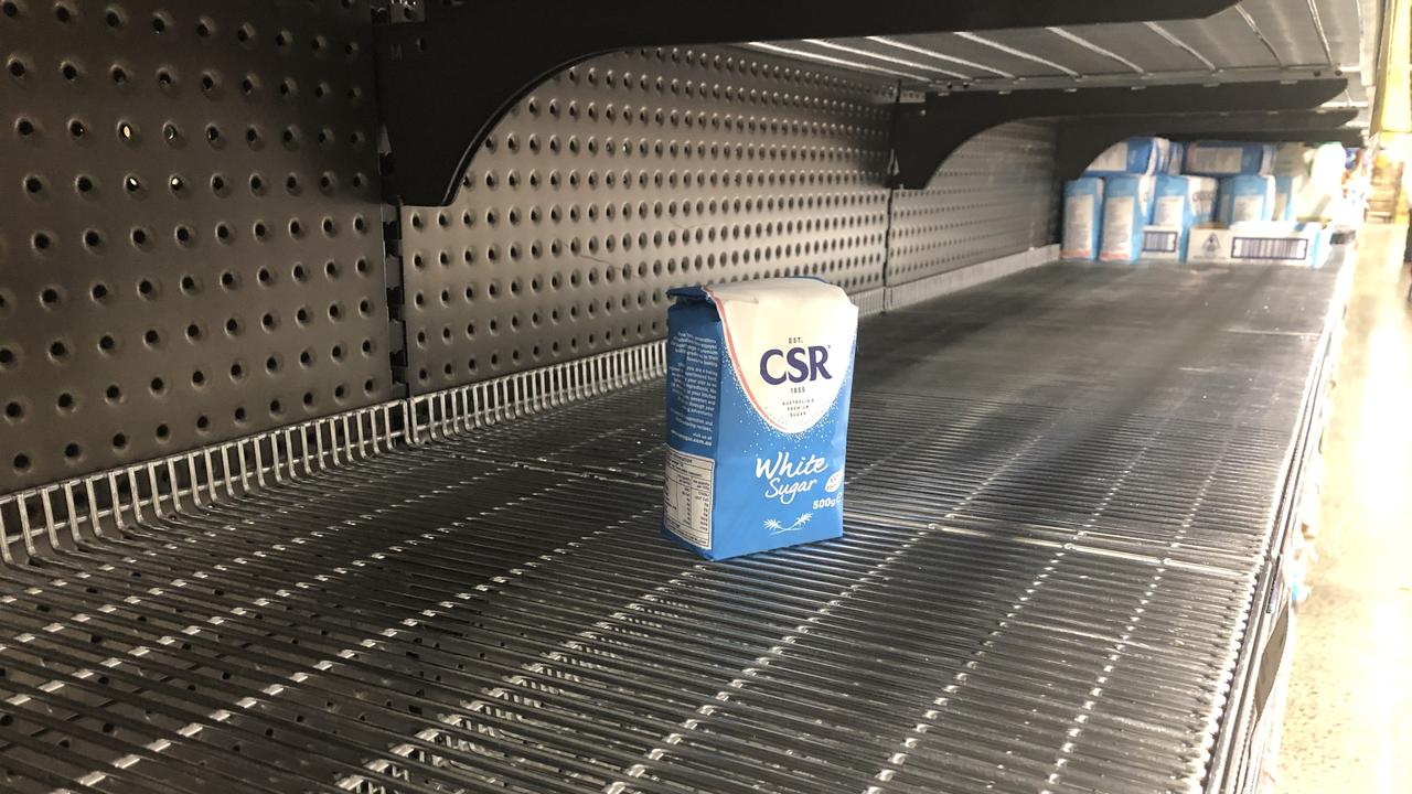 Customers were seen asking after the sugar. Picture: Alex Turner-Cohen/news.com.au