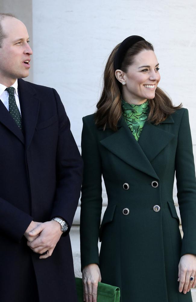 Prince William and Kate Middleton met Irish Prime Minister Leo Varadkar at the prime minister’s office in Dublin. Picture: AP