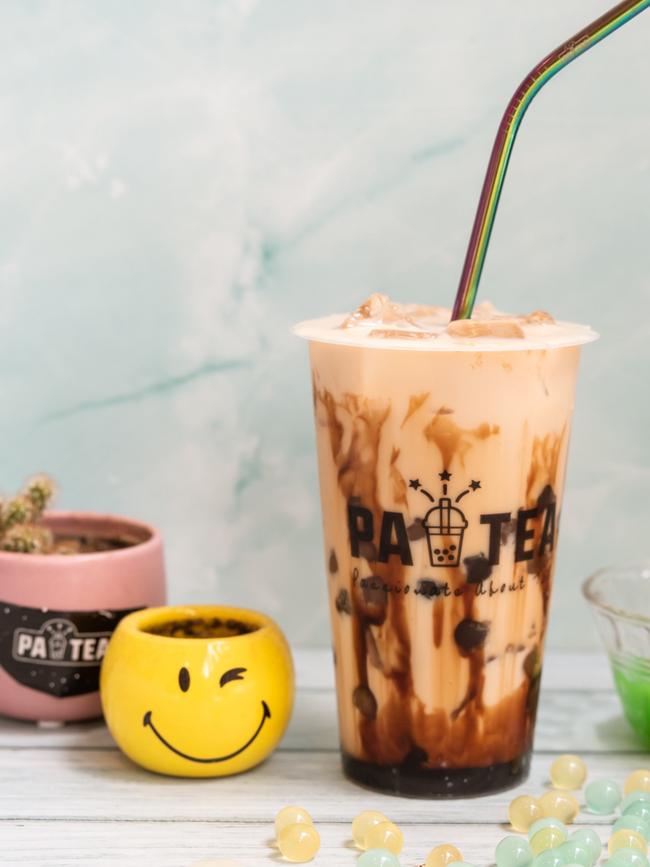 A brown sugar milk tea from PA TEA in Glenelg. Picture: Supplied