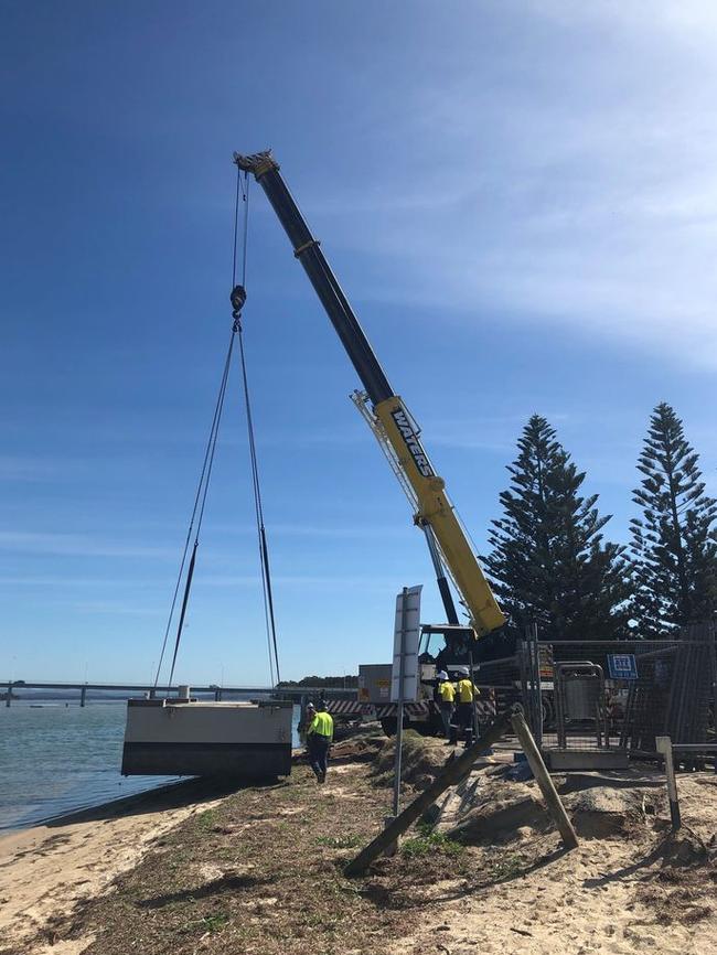 Dredging is underway at The Entrance. Picture: Central Coast Council