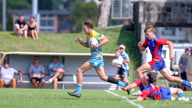 Ryder Nelson in action for the Northern Rivers Titans against the Newcastle-Maitland Region Knights during round one of the Andrew Johns Cup. Picture: DC Sports Photography.