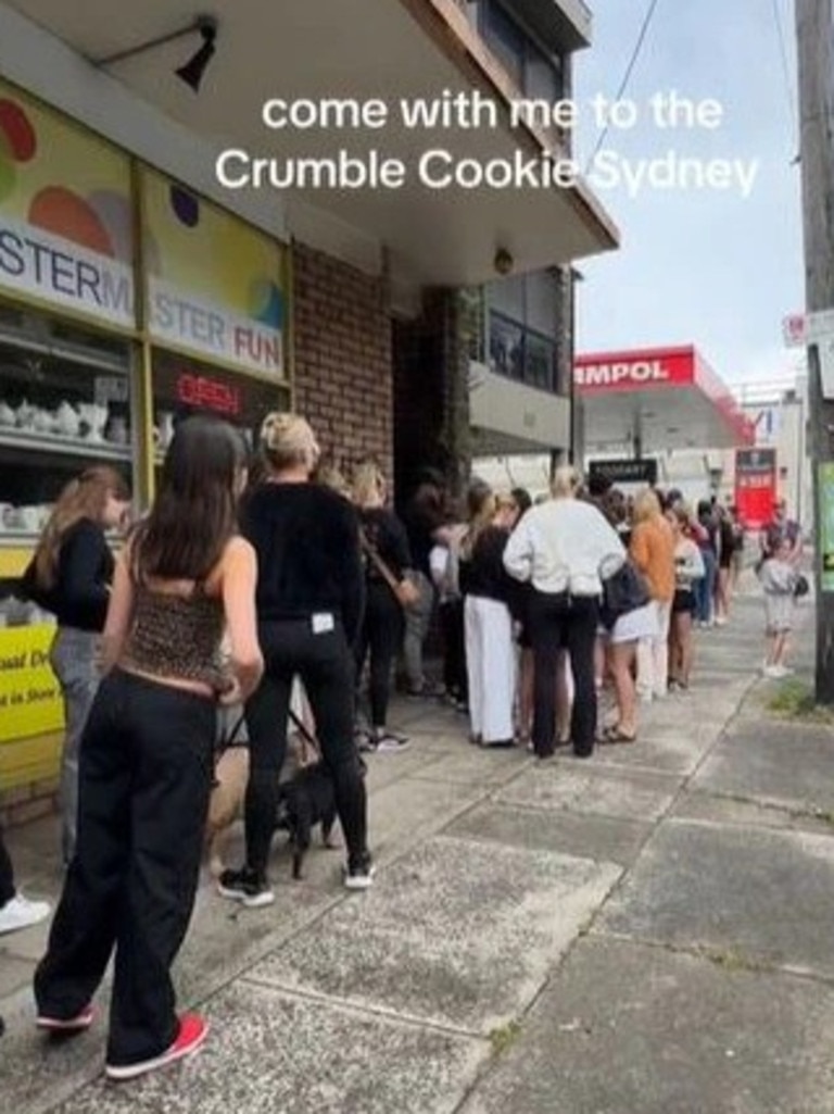 Sydneysiders queued up outside the pop-up. Picture: TikTok