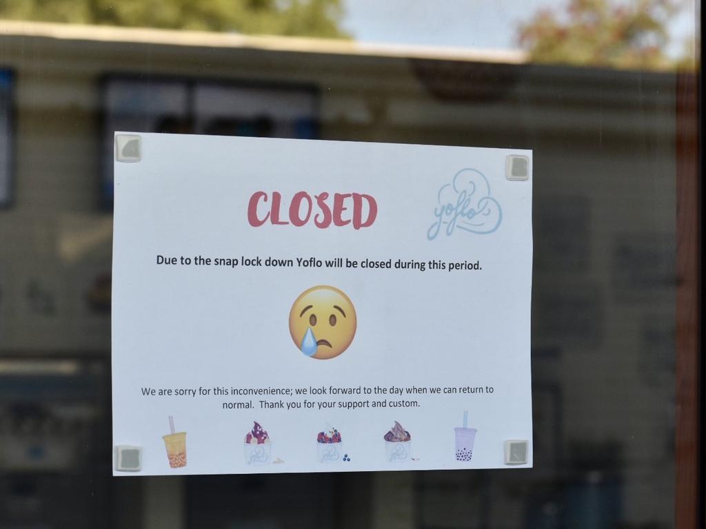 The lack of people in the streets in Byron Bay meant that many businesses decided to close altogether on the first day of the Northern Rivers lockdown.