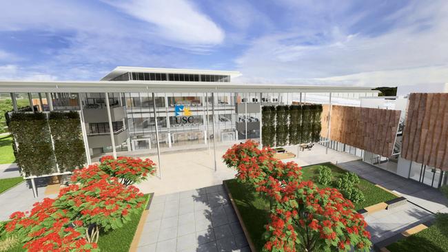 USC Moreton Bay campus at Petrie. Artist impression of the entrance.