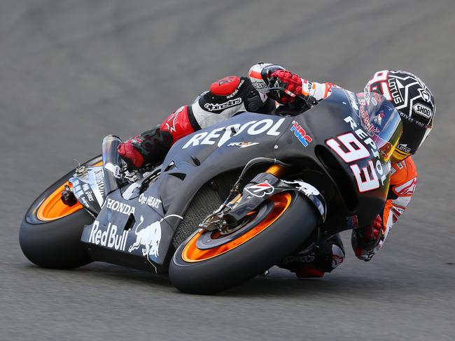 Marquez tested both 2015 and 2015 Hondas.