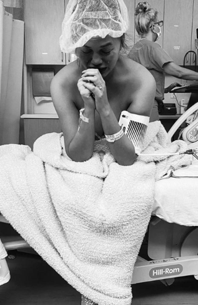 Chrissy Teigen shared a series of images after losing her baby. Picture: Instagram