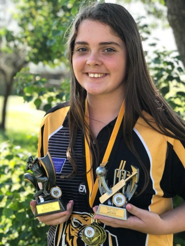 Ebony Miller is a passionate cricketer and a key member of the Lang Lang Cricket Club, playing in three teams and captaining the club’s junior all-girls’ side. Picture: Supplied