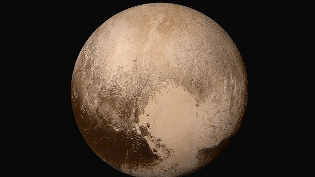 A view of Pluto, made from images by the New Horizons spacecraft in July 2015. Picture: NASA/JHUAPL/SwRI