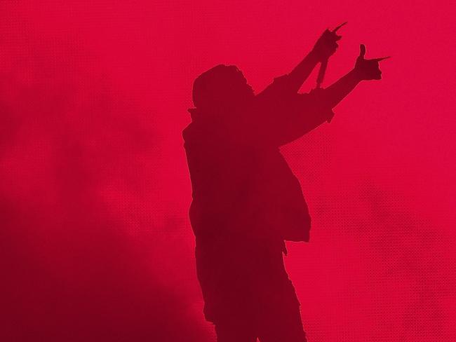 Tore the house down ... Kanye West arrived on the Perth stage to ‘The Imperial March’ from Star Wars. Picture: Getty
