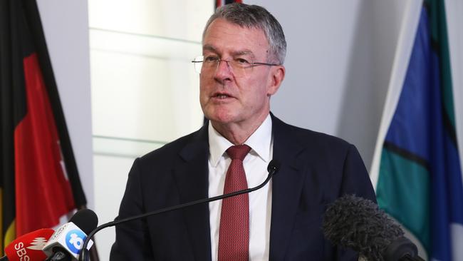 National Domestic Violence Symposium held inside the Family Court Building in Melbourne. Commonwealth Attorney-General Mark Dreyfus KC MP. Friday, April 19. 2024. Picture: David Crosling