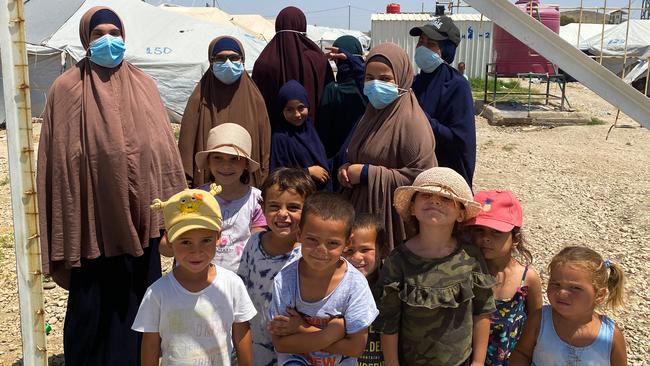 Australian women and children at al-Roj camp in northeastern Syria. Picture: Ellen Whinnett/The Australian