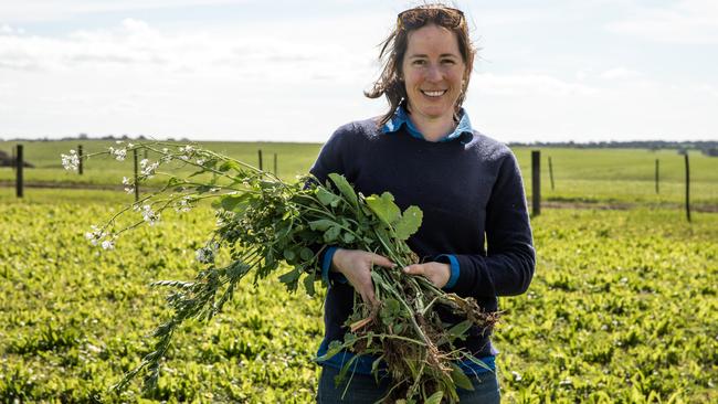 Western Victoria Chatsworth House owner/cattle farmer Sarah Whinney is passionate about farming that profitably improves the landscape and creates a diverse and resilient ecosystem. Picture: Georgie Mann