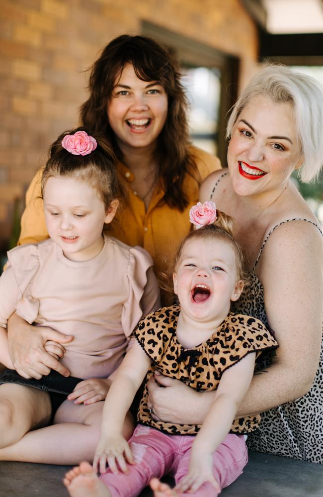 Lauren Fisher and her wife Alex with their two children. Picture: Supplied.