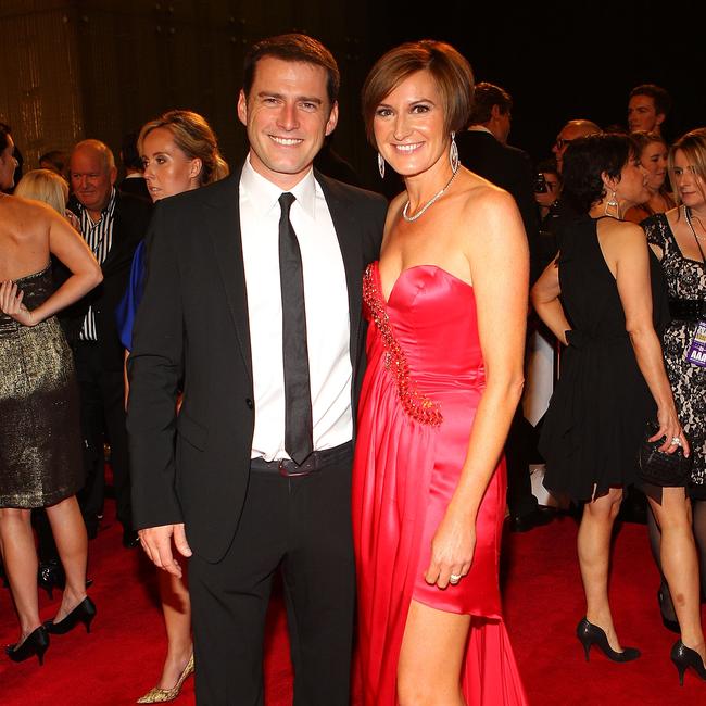 Karl Stefanovic and Cassandra Thorburn at the 2011 Logie Awards (Photo by Scott Barbour/Getty Images)