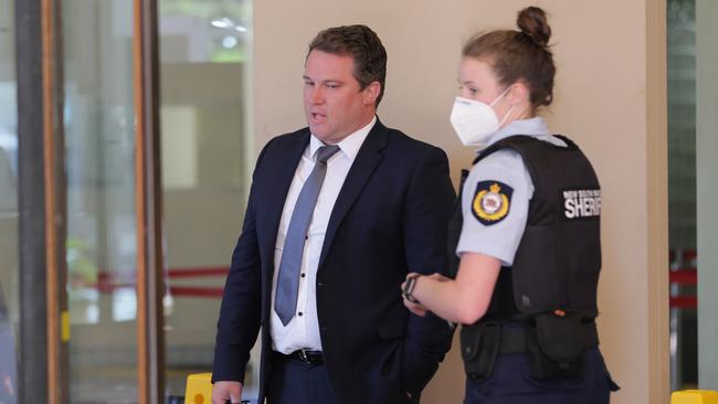 Ben Fenner arriving at Downing Centre District Court on Friday. Picture: Christian Gilles