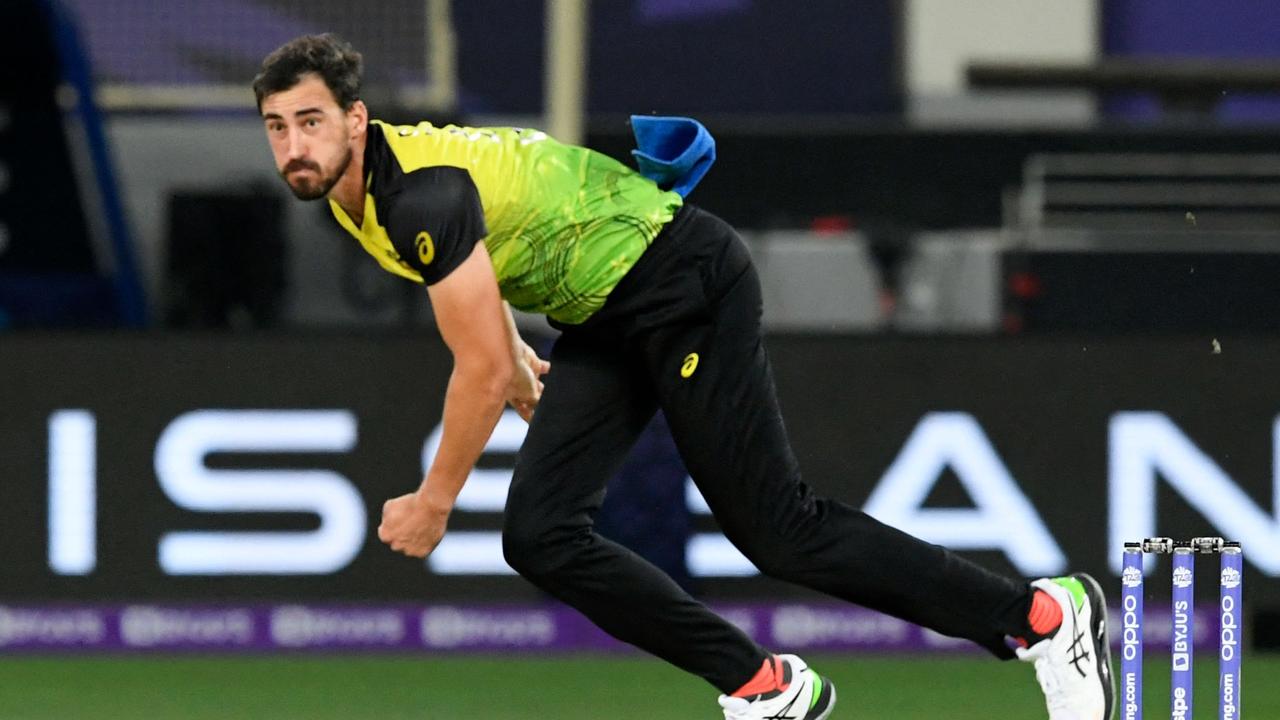 Australia's Mitchell Starc could enter the Ashes with limited red-ball opportunities. Picture: AFP