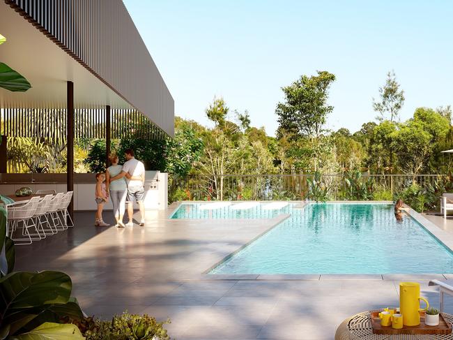 Stockland's waterfront townhome community at Birtinya on the Sunshine Coast 'Sway'.