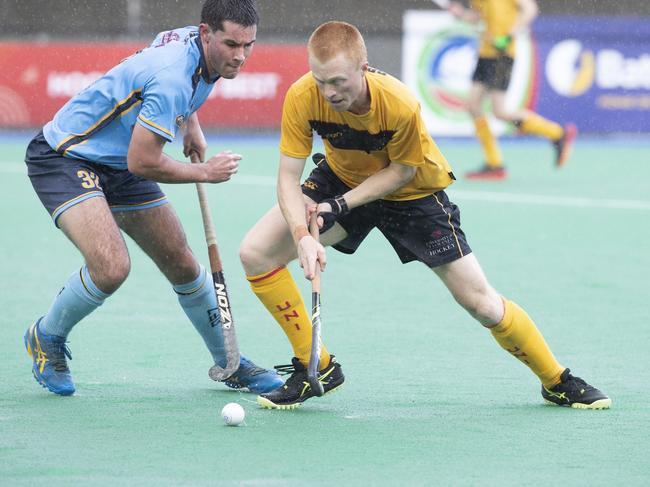 Josh Brooks (right) playing for University. Picture: Chris Kidd