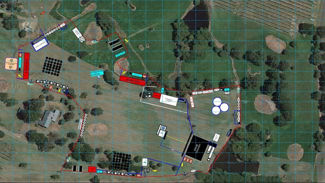 The proposed site plan for the festival in Shoalhaven.