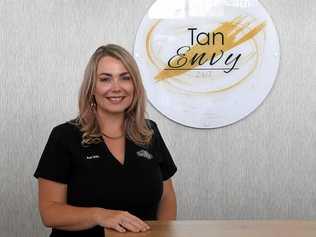 GET YOUR TAN ON: Rachel McGarry is opening a 24/7 tanning salon called Tan Envy on April 11. Picture: Mike Knott BUN280319TAN2