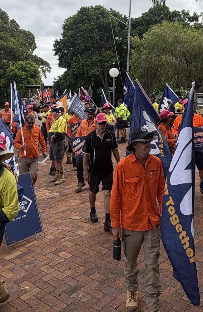 Noosa Council workers walked off the job on Wednesday, March 19.