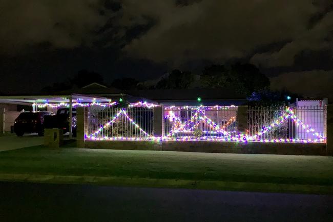 Christmas lights in Field St in West Mackay. Picture: Rae Wilson