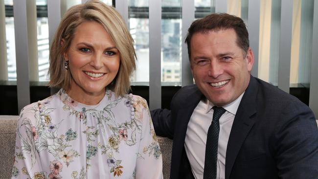 Today Show host George Gardner with former host Karl Stefanovic. Picture Julie Kiriacoudis