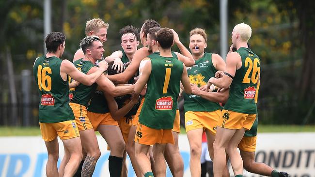 St Mary's won against the Tiwi Bombers in Round 3 of the NTFL Men's Premier League. Picture: Felicity Elliott/AFLNT Media
