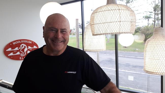 Woolgoolga Surf Life Saving Club president Les Pepper inside the clubhouse prior to opening.