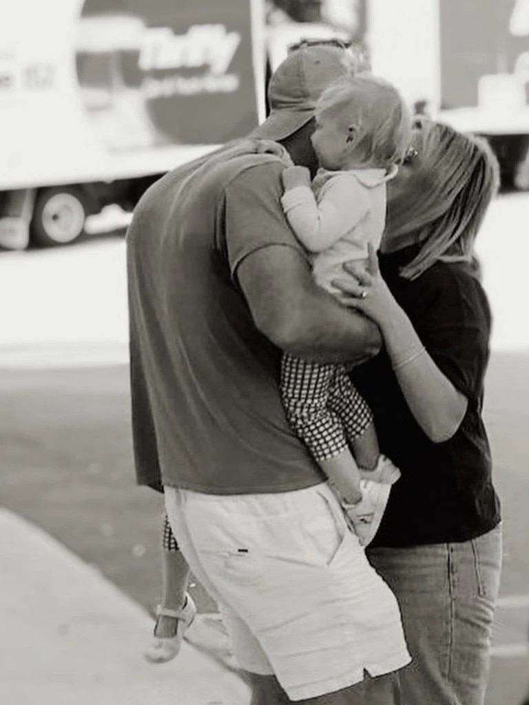 Tom Hawkins reunited with his family. Photo: emmahawkins_