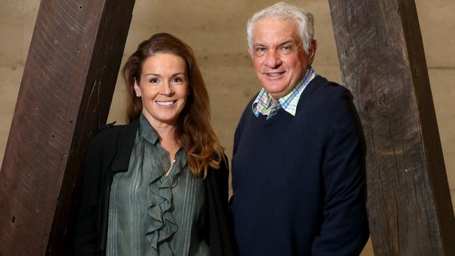 Psychologist Dr Michael Carr-Gregg (right), pictured with executive coach and consultant Brigitte Johnson, doesn’t believe in junior sport not keeping score. Picture: Glenn Ferguson