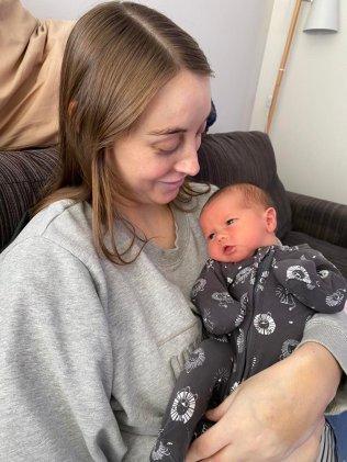 The young mum is now parenting her newborn child while undergoing chemotherapy. Picture: Supplied