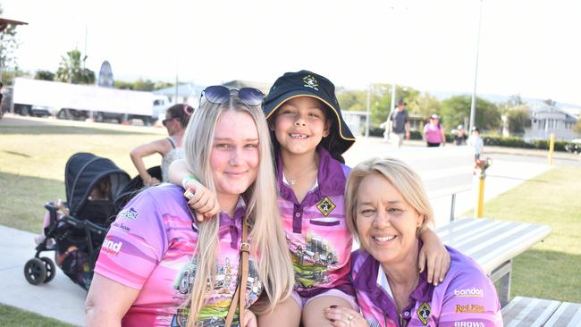 Tayla, AAtiyah, and Jenny at the Gatton Showgrounds on Saturday, September 30 for the 2023 Lights on the Hill Trucking Memorial event.